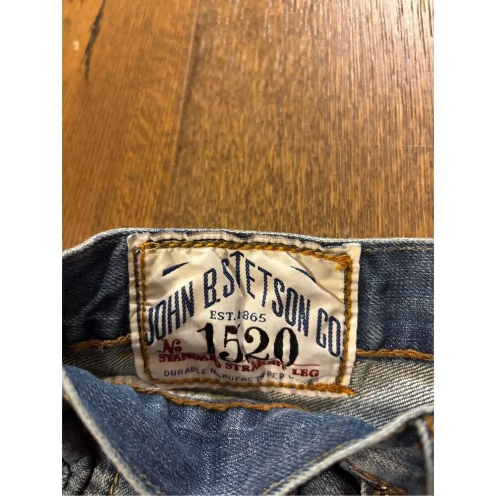 John Stetson 1520 straight denim jeans western 30/32